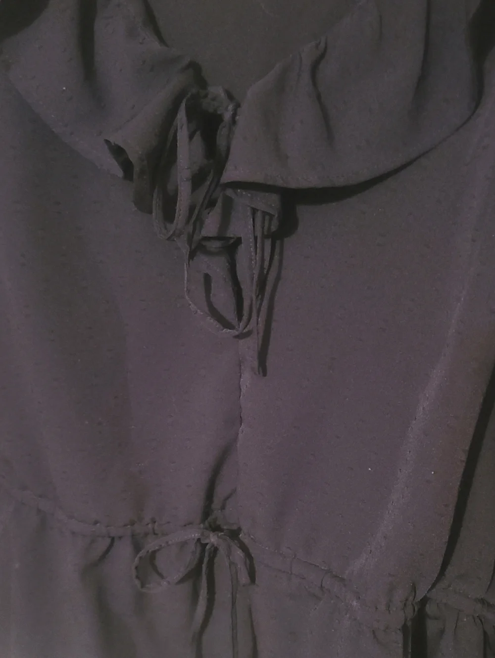 Old Navy Black Ruffle-Neck Long Sleeve Blouse Size XXL - Picture 5 of 5